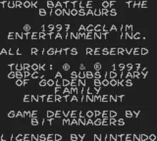 Image n° 4 - screenshots  : Turok - Battle of the Bionosaurs